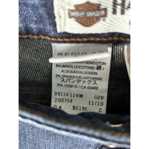Harley Davidson Jeans Womens 10 Blue Straight Denim Motorcycle Biker regular - Picture 12 of 16